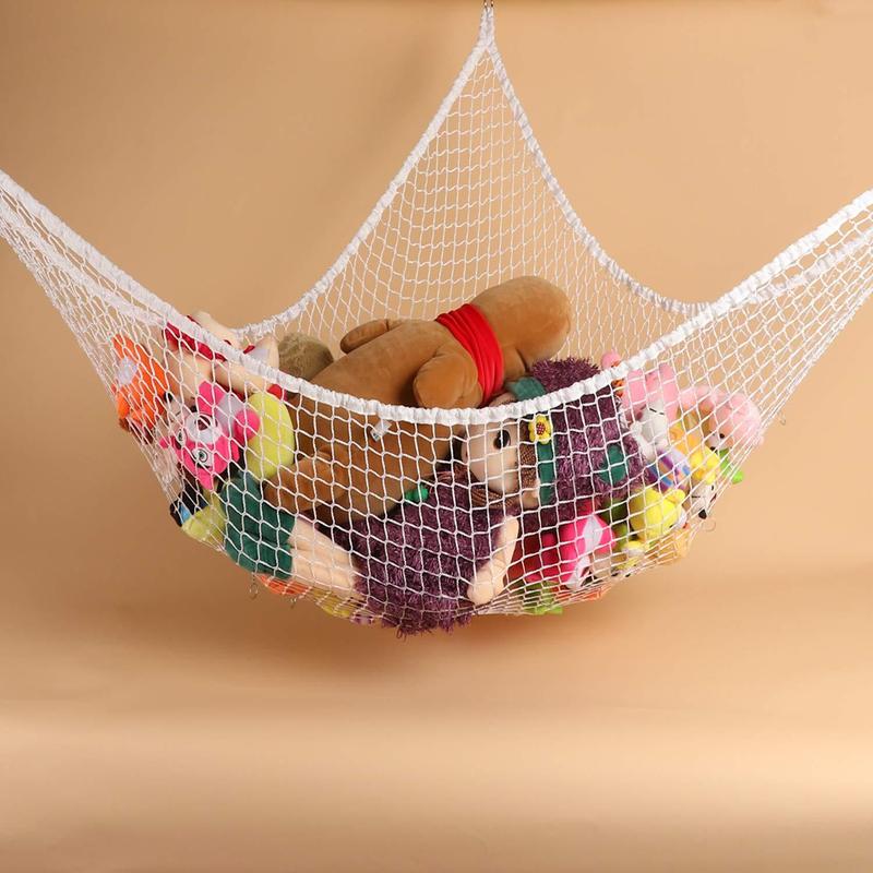 Mesh Hanging Storage Net, 1 Count Plush Toy Hammock, Plush Toy Storage Net, Home Organizer for Living Room Bedroom, Home Supplies