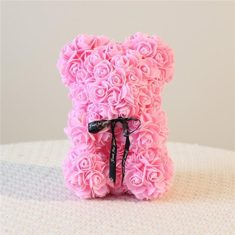 Artificial Rose Bear, 1 Count Creative  Cute Bear Design Artificial Flower Bouquet, Desktop  Decoration for Wedding Gift, Summer Gift, Anniversary  Gift