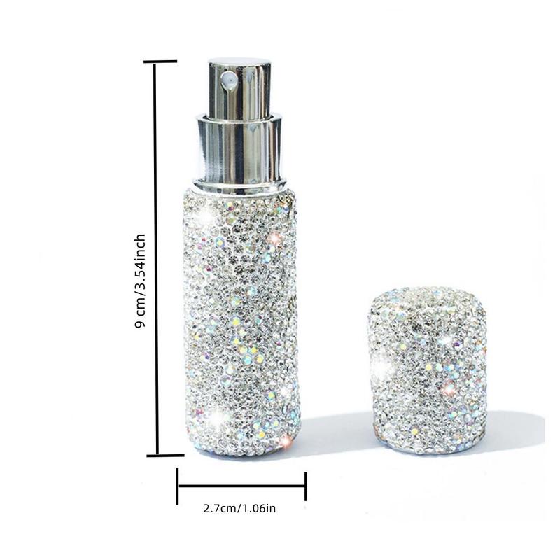 Rhinestone Decorated Empty Spray Bottle, 1 Count Portable Refillable Perfume Bottle, Empty Perfume Dispenser Bottle for Travel