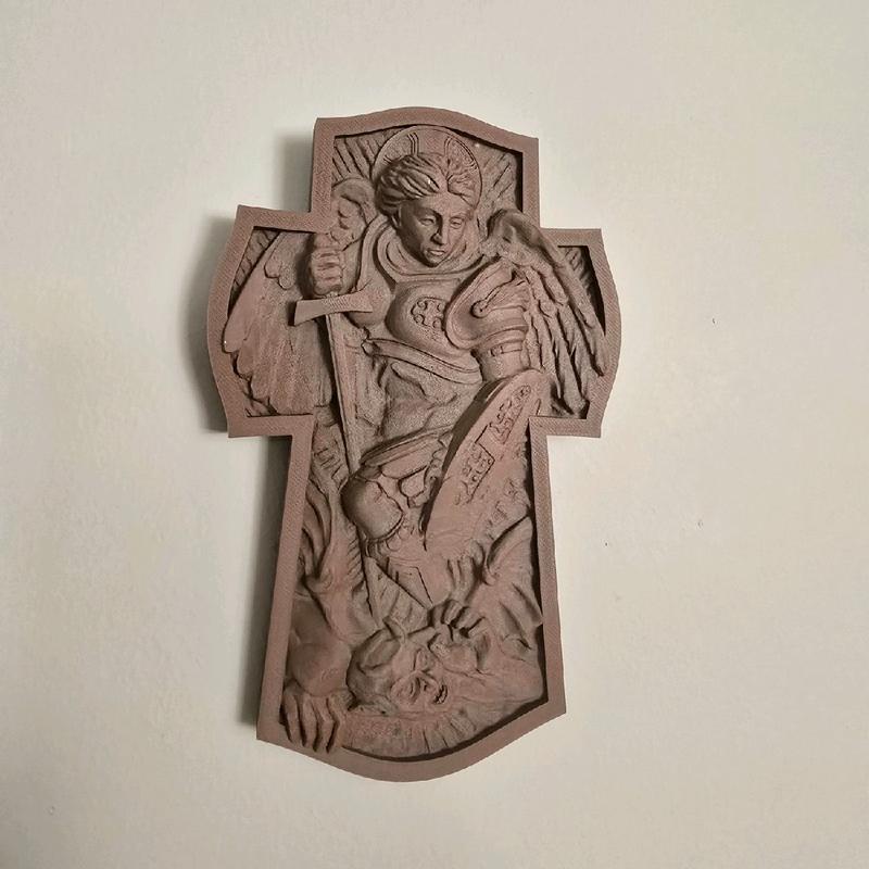 St. Michael Arch Angel Vs Devil Cross Decor