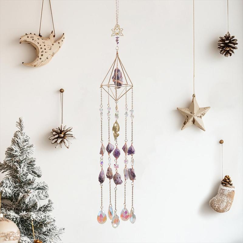 Artificial Crystal Light  Hangable Catcher, Hanging Wind Chime, Window Light Catchers, Creative Light Catcher for Outdoor & Indoor Decoration, Durable Hanging Decor