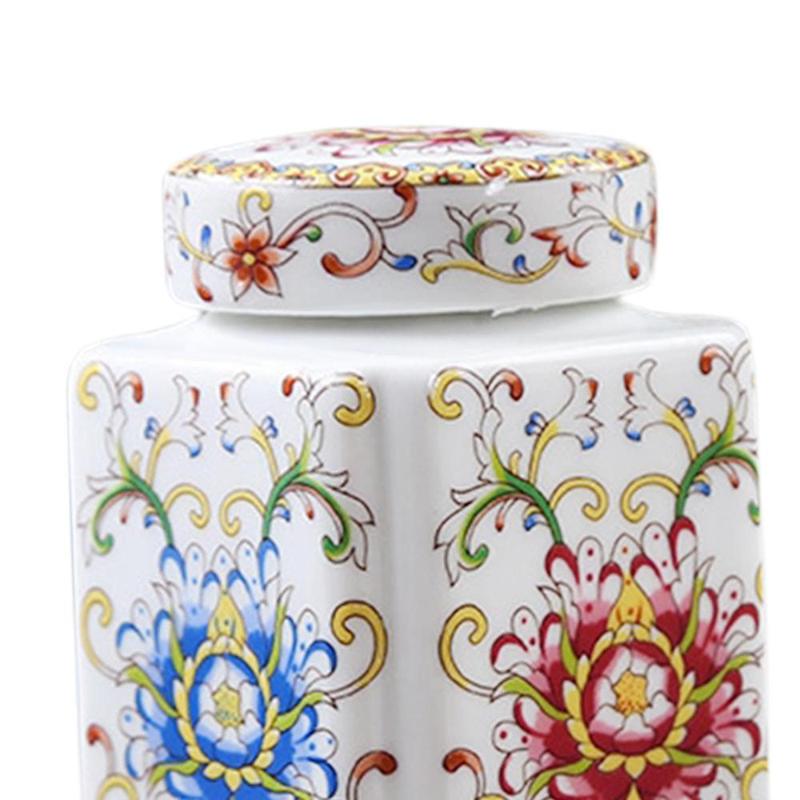 Ceramic Ginger Jar Porcelain Temple Jar Chinese  with Bottles  Canister Tin Organiser