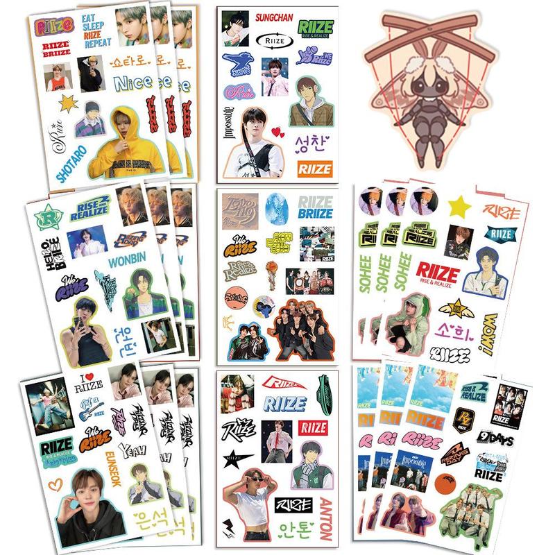 Kpop Idol Sticker, 8 Counts set Cute Creative Wall Sticker, Decorative Sticker for Phone Case, Laptop, Guitar, Bag, Water Cup, Scrapbook