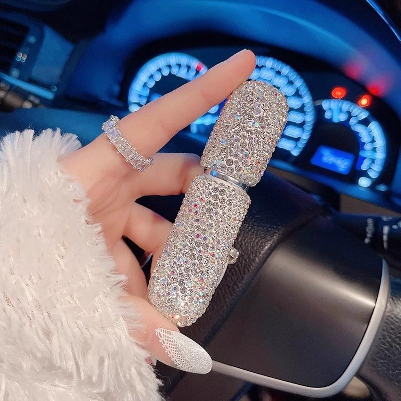 Rhinestone Decorated Empty Spray Bottle, 1 Count Portable Refillable Perfume Bottle, Empty Perfume Dispenser Bottle for Travel