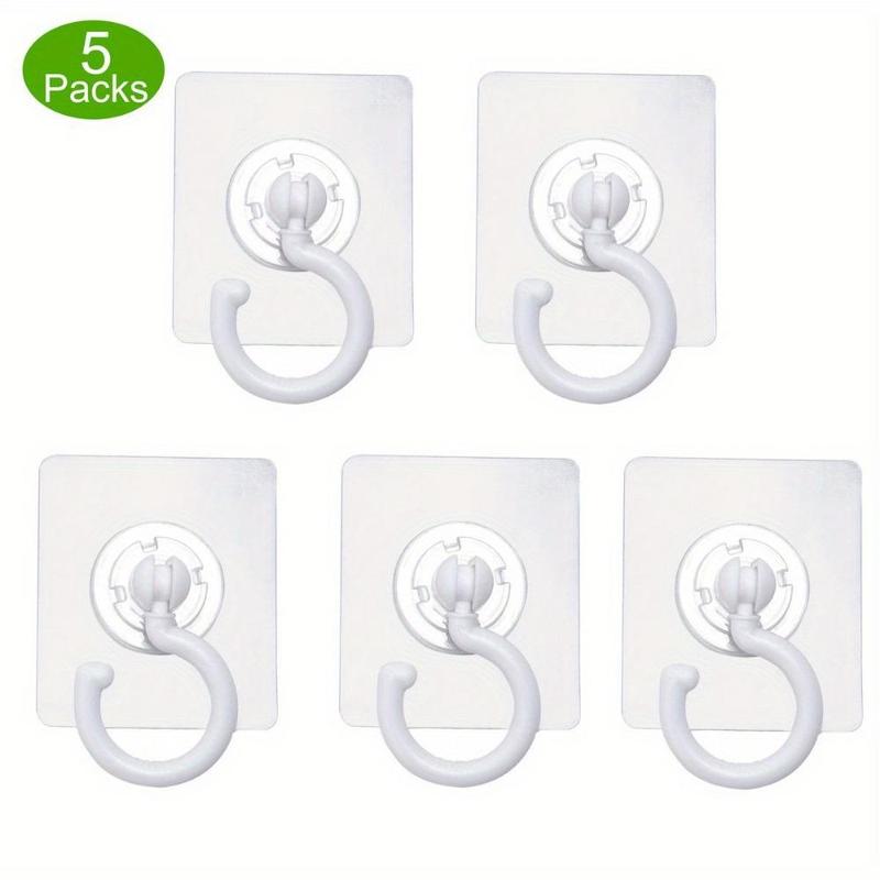 Rotatable Adhesive Ceiling Hook, Strong Sticky Hanger for Wind Chimes, Plants, and Decorations, No Drill, Easy Installation, Reusable Hanger