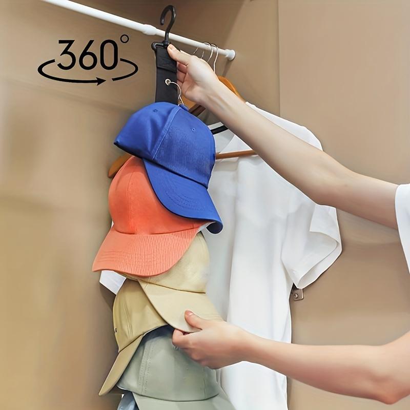 Baseball Cap Storage Hook, Wall Mounted Hat Storage Rack with 8 Clips, Multi-purpose Hat Organizer for Home Living Room Bedroom