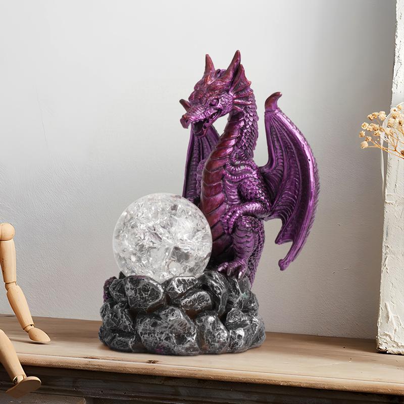 Dragon Design with Crystal Ball Desk Ornament, 1 Count Creative Fashion Desk Decorative Ornament, Desk Decoration for Home Living Room Bedroom Office School Dormitory, Home Decoration Supplies