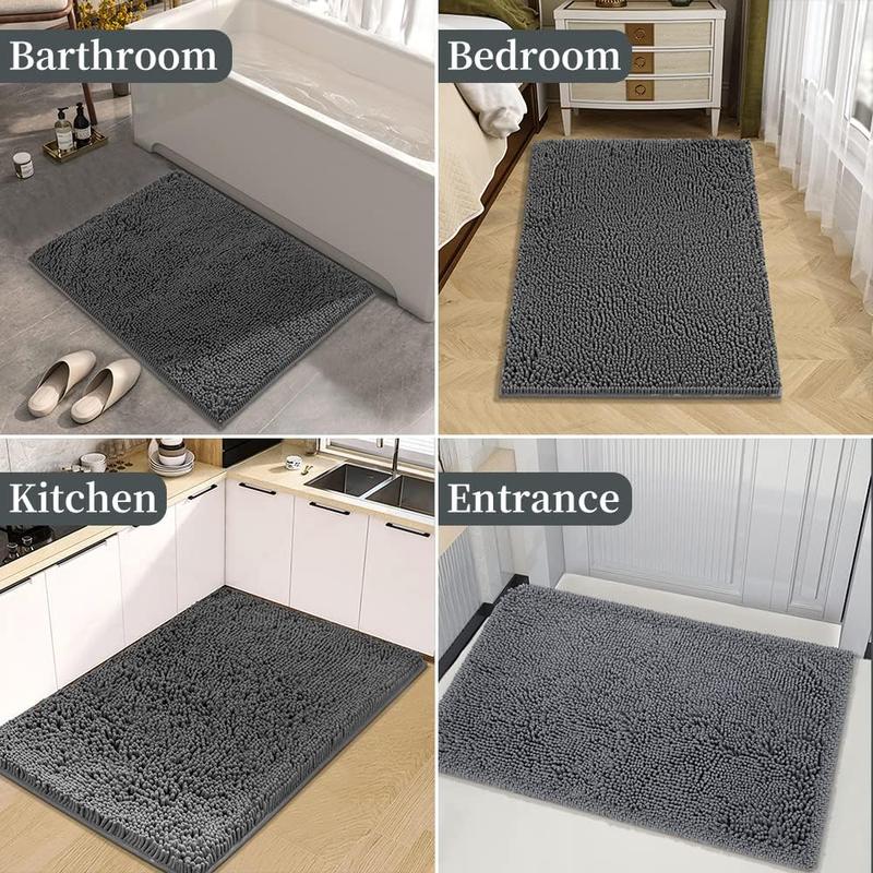 Shilucheng Non-Slip Bathroom Mat-Thick Bath Mat Door Carpet Suitable for Bathroom Bedroom Balcony Living Room Home Decoration Plush Rugs for Bathtubs,Water Absorbent Rain Showers and Under,Machine Wash and Dry