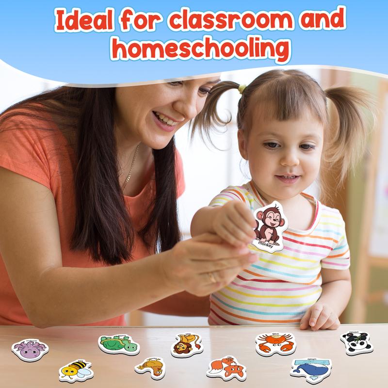 kasfalci 40  Refrigerator Fridge Magnets for Young Learners, Learning Games, Educational Toys， Decor