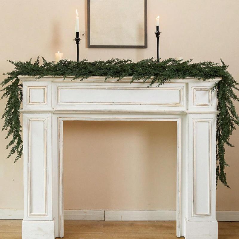 Artificial Pine Branches, 1 Count Fake Pine Branches, Fake Pine Garland for Fireplace Table Decor, Christmas Decoration, Home Decor Supplies