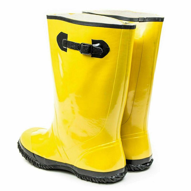 Workforce Yellow Rubber Over Shoe Slush Boots W Adjustable Buckle