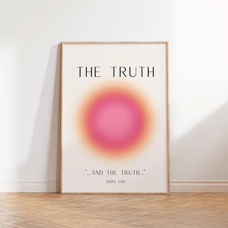 The Truth The Life The Way Canvas Painting without Frame, 3 Counts set Modern Wall Art Poster, Wall Art Decor for Home Living Room Bedroom