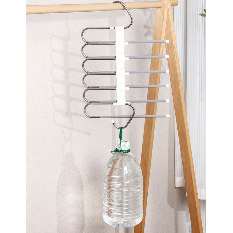 Space-Saving S-Type Pants Hanger for Closet Organizer, Multifunctional Hanging Adjustable Rack - Jeans Scarf Skirt, Room Decor, Furniture Decoration