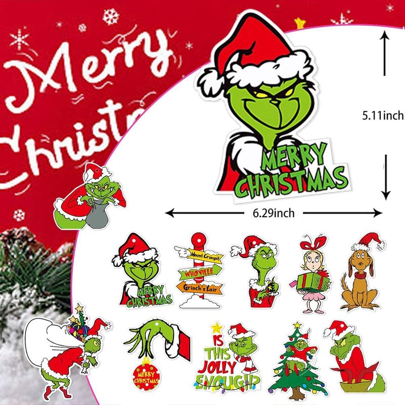 32 Pcs Christmas Tree Ornaments Set Christmas Tree Decorations Paper Hanging Decorative Ornaments Holiday Winter Green Christmas Tree Decor