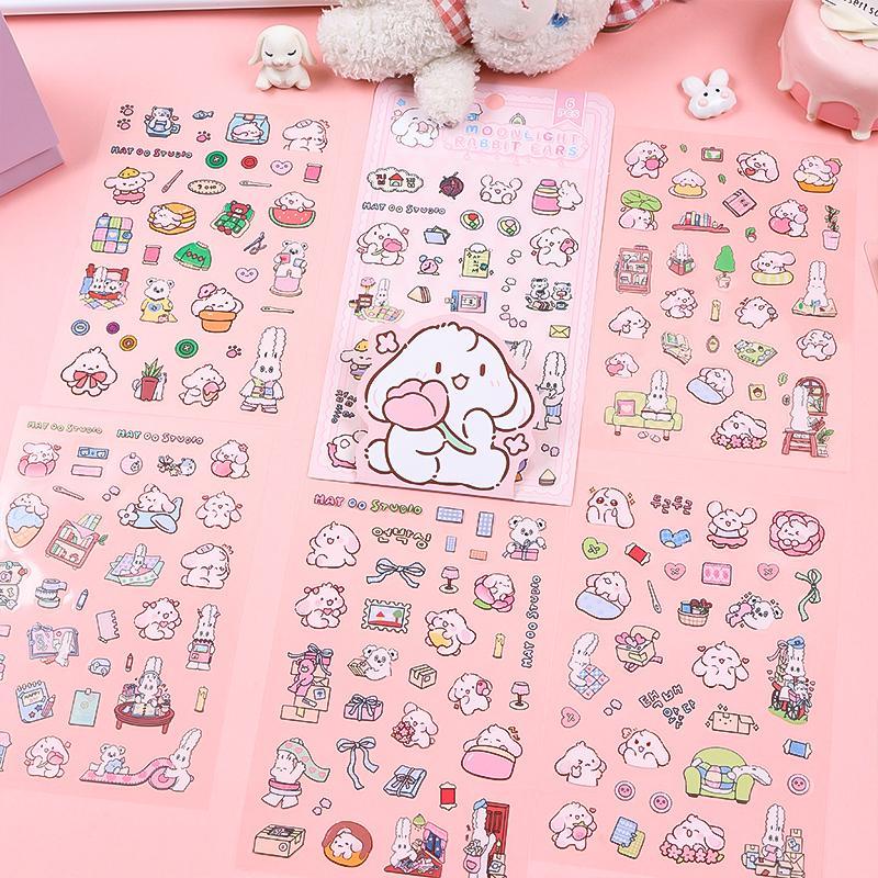 Cute Pet Pattern Sticker, 12pcs set Waterproof Self Adhesive Decor Paper, Decor Sticker for Gift Greeting Card & Water Bottle & Laptop