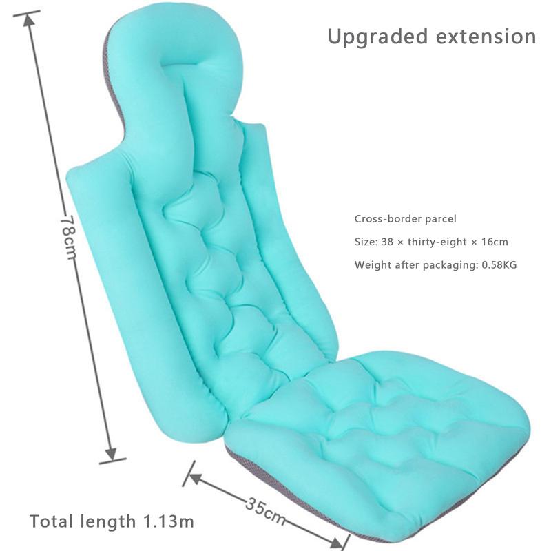 Adult Bath Pillow for Bathtub, Full Body Mat Quick Dry Ergonomic Headrest Cushion