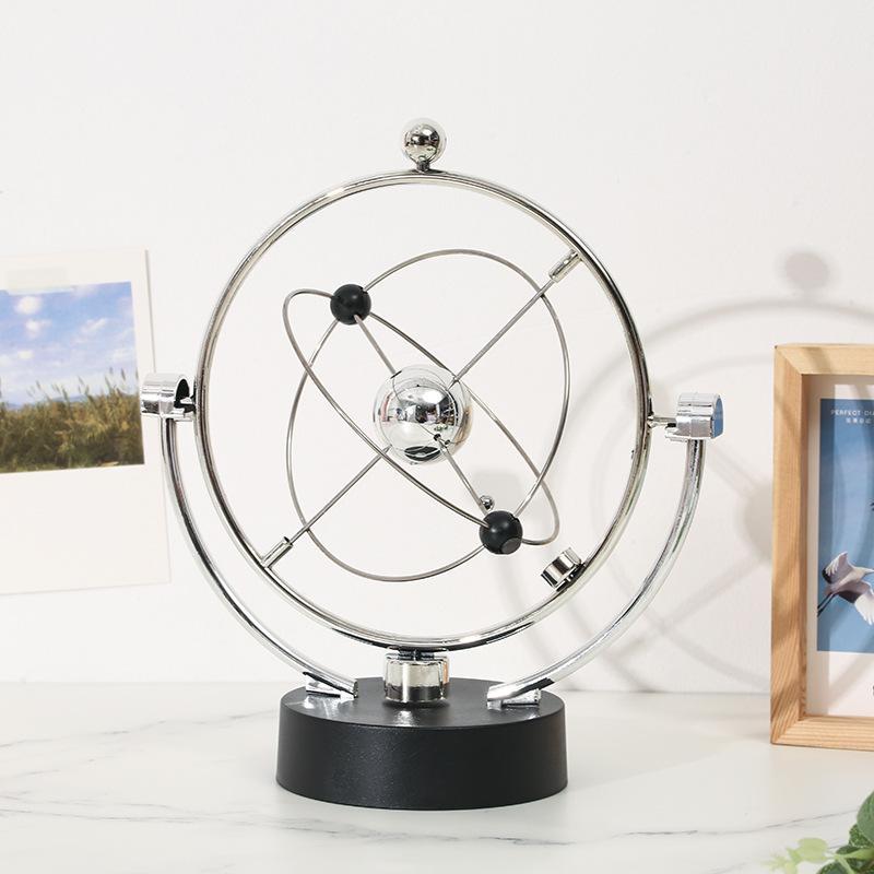 Newton's Pendulum Perpetual Motion Machine Model Desktop Ornament, 1 Count Magnetic Levitation Science Experiment Model Ornament [Without Battery]