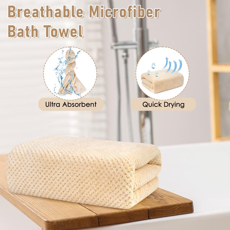 Microfibre bath towel set, lightweight and quick-drying, for bodybuilding, sports, yoga, spa, fitness Velvet microfibre,Traditional Handheld Shower Bathroom christmas 2024