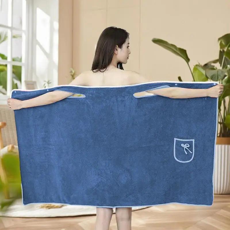 Wearable Bath Towel, Bowknot Coral Velvet Bath Skirt for Adults, Comfortable Wearable Bath Towel for Women, Bathroom Supplies