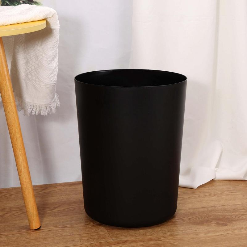 Mainstays 5 Gallon Trash Can, Plastic Office Trash Can, Black