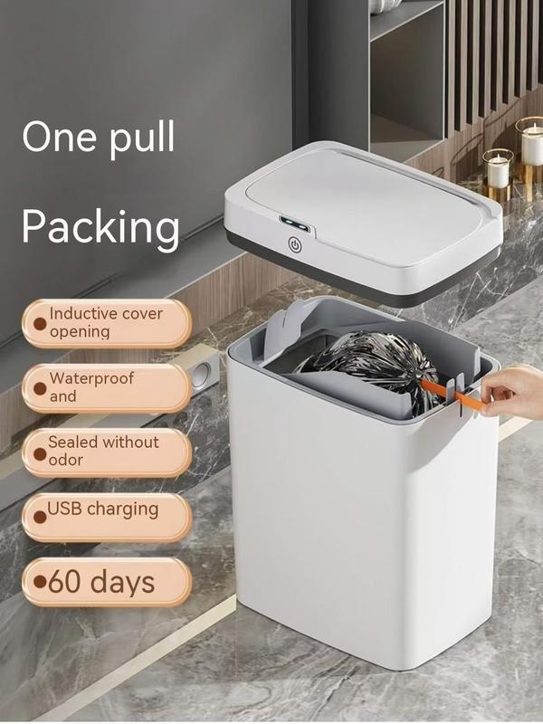 Self-Sealing Smart Trash Can – Automatic Refill Bin with Motion Sensor for Living Room, Bedroom, Kitchen, and Bathroom automatic motion