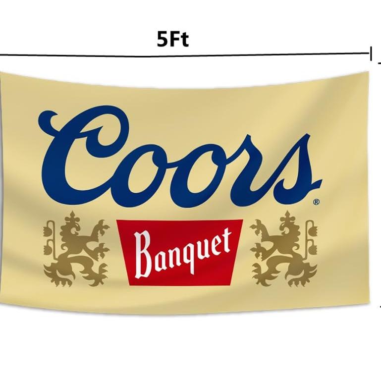 Coors Banquet beer banquet tapestry, cool beer fun, suitable for college dormitory bedroom indoor outdoor garden living room Decor Hanging Decoration