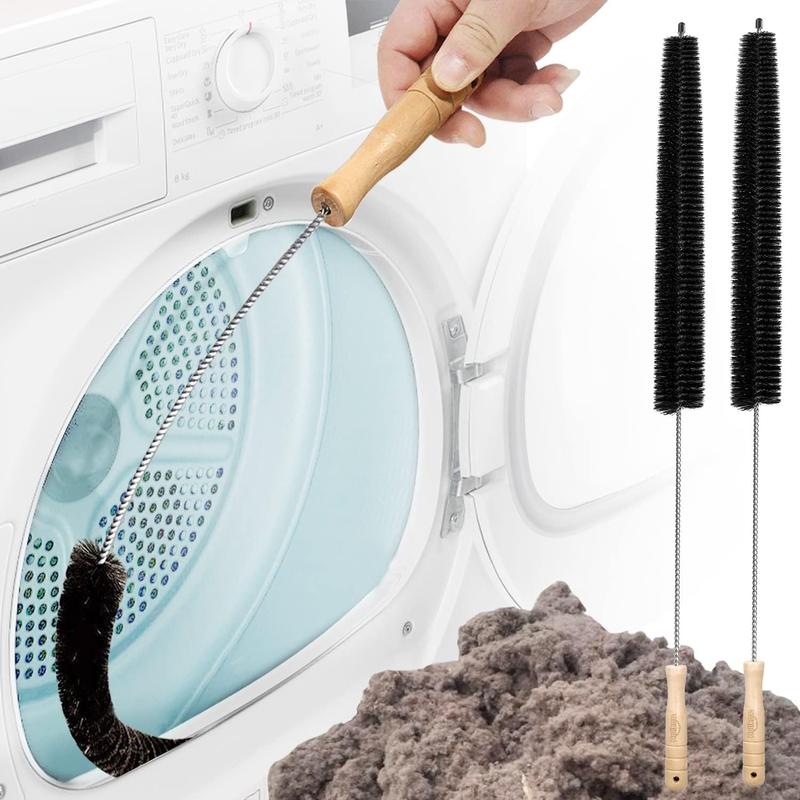 2 Pack Dryer Vent Cleaner Kit  Clothes Dryer  Lint Brush Vent Trap Cleaner Home  Essentials Long Flexible Vacuum Brush Cleaning