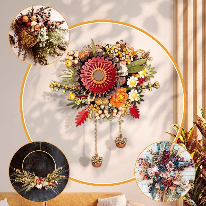 Dried Flower Centerpiece Building Set,Botanical Collection Crafts,Artificial Flowers,Table Or Wall Decoration, Home Décor, Unique Mother's Day Decoration,Gift for Mother's Day or Anniversary