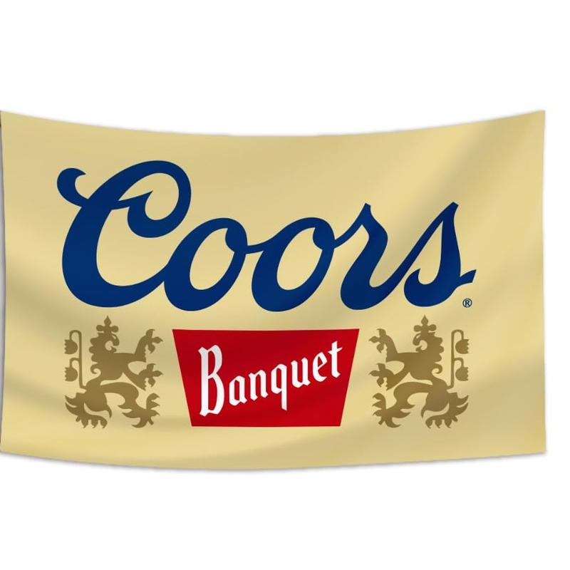 Coors Banquet beer banquet tapestry, cool beer fun, suitable for college dormitory bedroom indoor outdoor garden living room Decor Hanging Decoration