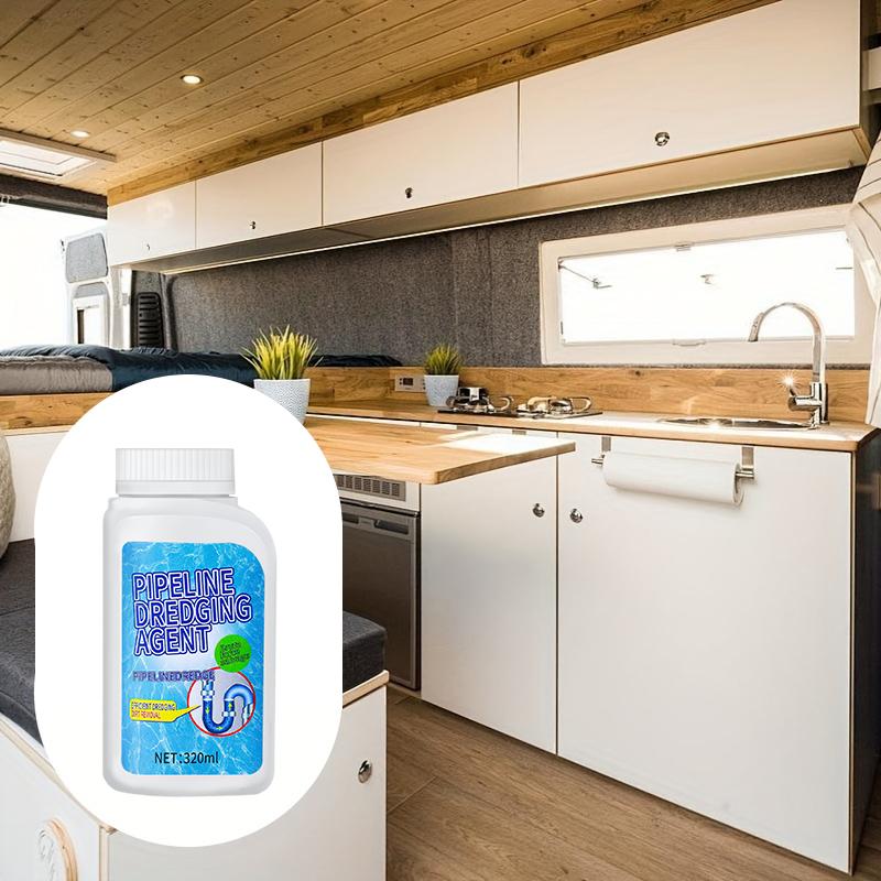 Powerful Pipe Dredging Agent for Kitchen and Toilet Pipelines - Dissolves 200+ Blockages and Kills 99% of Bacteria