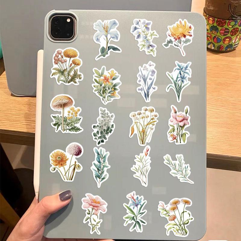 Plant Series Graffiti Sticker, 50pcs set Waterproof Decorative Sticker, Creative Sticker for Phone Case, Laptop, Notebook, Helmet, Skateboard