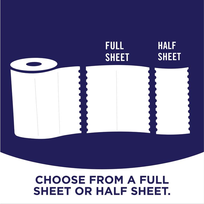 Sparkle Pick-A-Size Paper Towels, White, 6 Double Rolls = 12 Regular Rolls, 126 2-Ply Sheets Per Roll