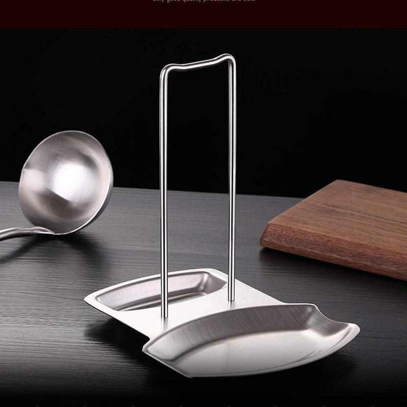 Pan Lid Holder Progressive Lid and Spoon Rest Shelf 304 Stainless Steel Pan Lid Organizer Kitchen Decor Tool! T&J