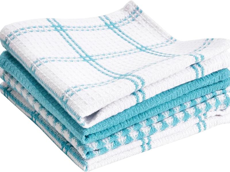 Premium Waffle Dish Cloths: Highly Absorbent, Super Soft - 100% Cotton, 12