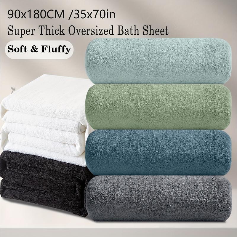 4 Extra Large Bath Towels Suit, Extra Large Bath Towels-Super Absorbent, Quick Drying, Super Soft, Thickening for Ultimate Comfort-Perfect for Family Bathroom, Perfect Bathroom Supplies, Home Essentials