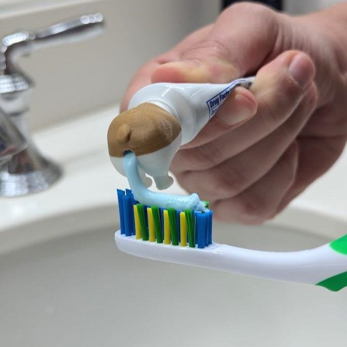 Corgi Dog Pooping Toothpaste Topper | Comes with Toothpaste