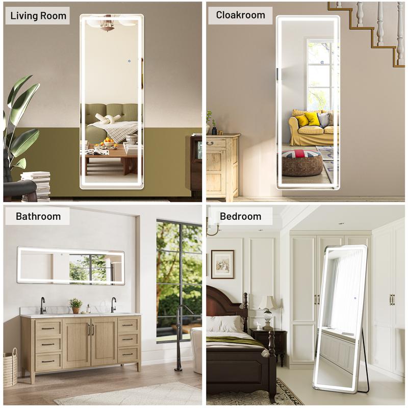 Mirror Full Length Standing with LED Lights, 64