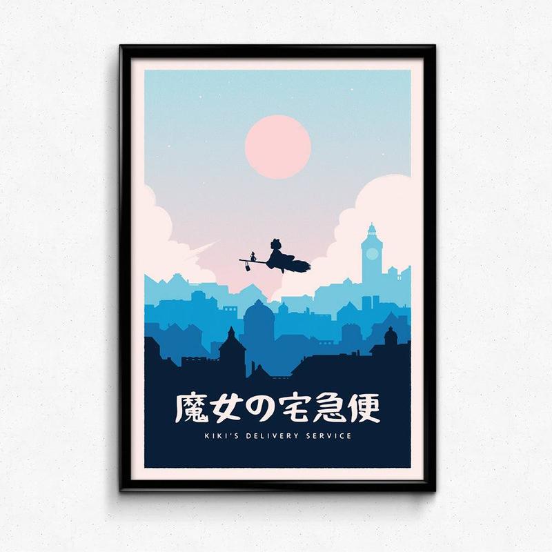 Ghibli Minimalist Poster Bundle - Wall Decor Artwork Set Gift