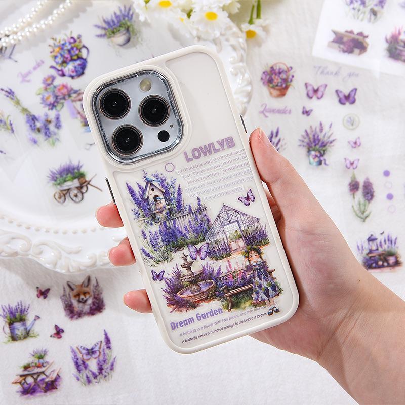 Flower Pattern Sticker, 25pcs set Exquisite Plant Flower Notebook Sticker, Decorative Sticker for Scrapbook & Water Cup & Mobile Phone Case