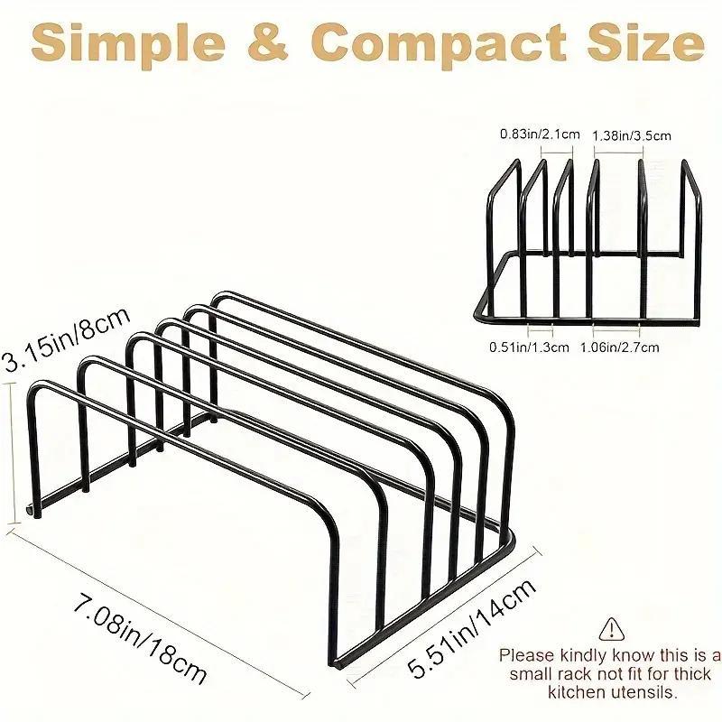 Kitchen Cutting Board Storage Rack, 1 Count Multi-functional Cutting Board & Baking Tray Storage Rack, Space Saving Kitchen Countertop & Cabinet Storage Rack