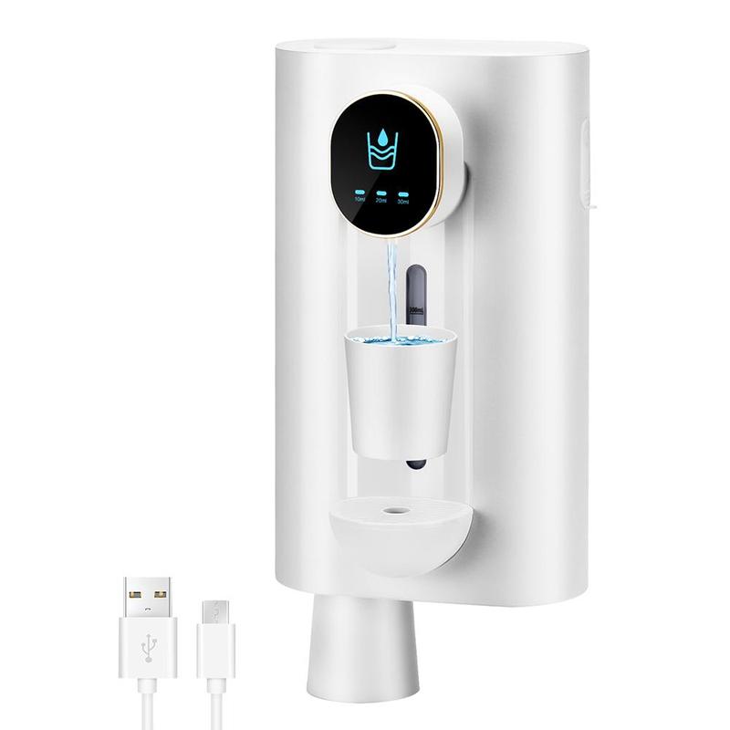 Automatic Mouthwash Dispenser, 1 Count Wall Mounted Mouthwash Dispenser with 2 Magnetic Cups, USB Rechargeable LED Screen Display Smart Dispenser, Bathroom Gadgets 2024, Bathroom Accessories