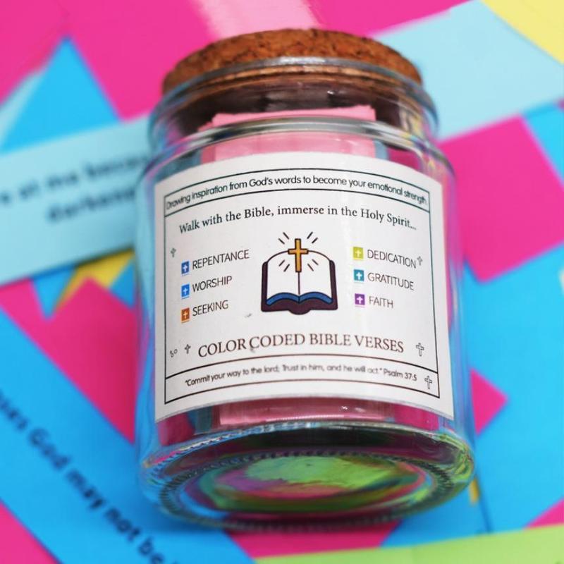 Inspirational Bible Verse Prayer Jars - Glass Scripture Jars for Emotional Support | Perfect Christian Gift for Church & Faith Celebrations Bottles Organiser