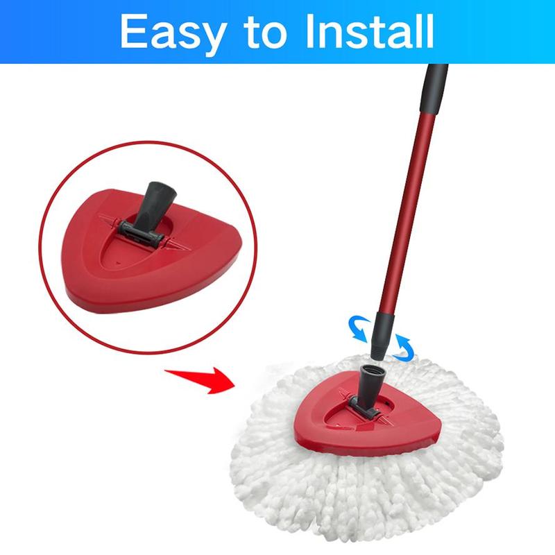 Mop Replacement Kit, 1 Set Mop & Triangle Mop Replacement Head, Replacement Mop Set, Household Cleaning Tool for Home Kitchen Bathroom