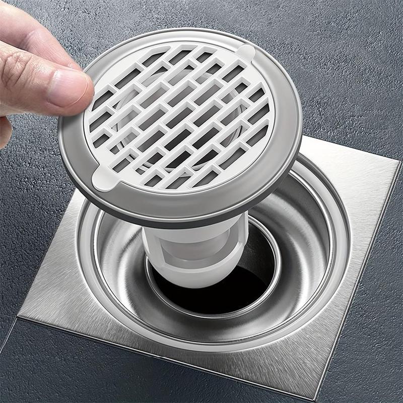 Shower Floor Drain Cover, 1 Count Bathroom Floor Drain Cover, Hair Catcher, Detachable Shower Floor Drain Cover