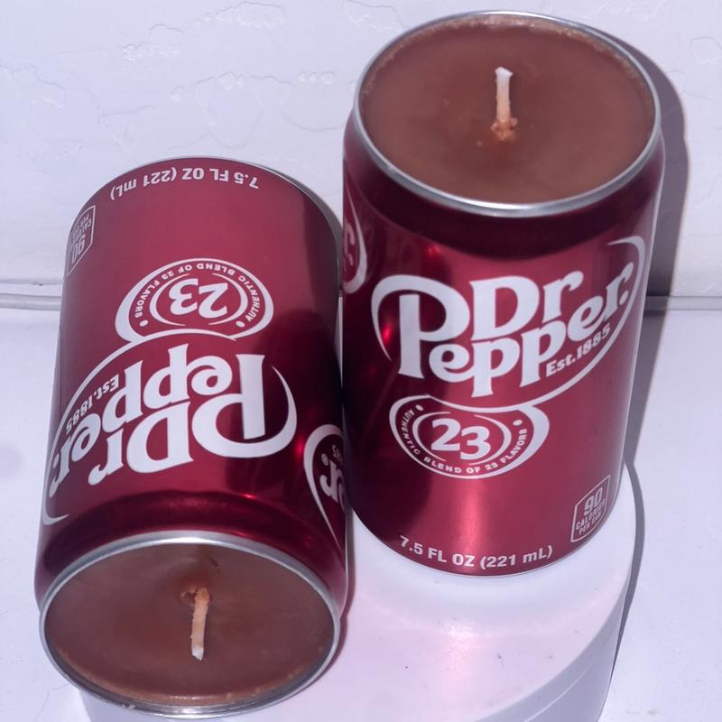 Dr. Pepper up cycle candle