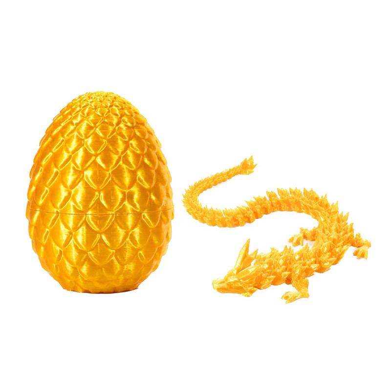 3D Printed Dragon & Egg Design Ornament, Creative Fidget Dragon with Articulated Joints, Dragon Toys, Home Decor, Room Decor