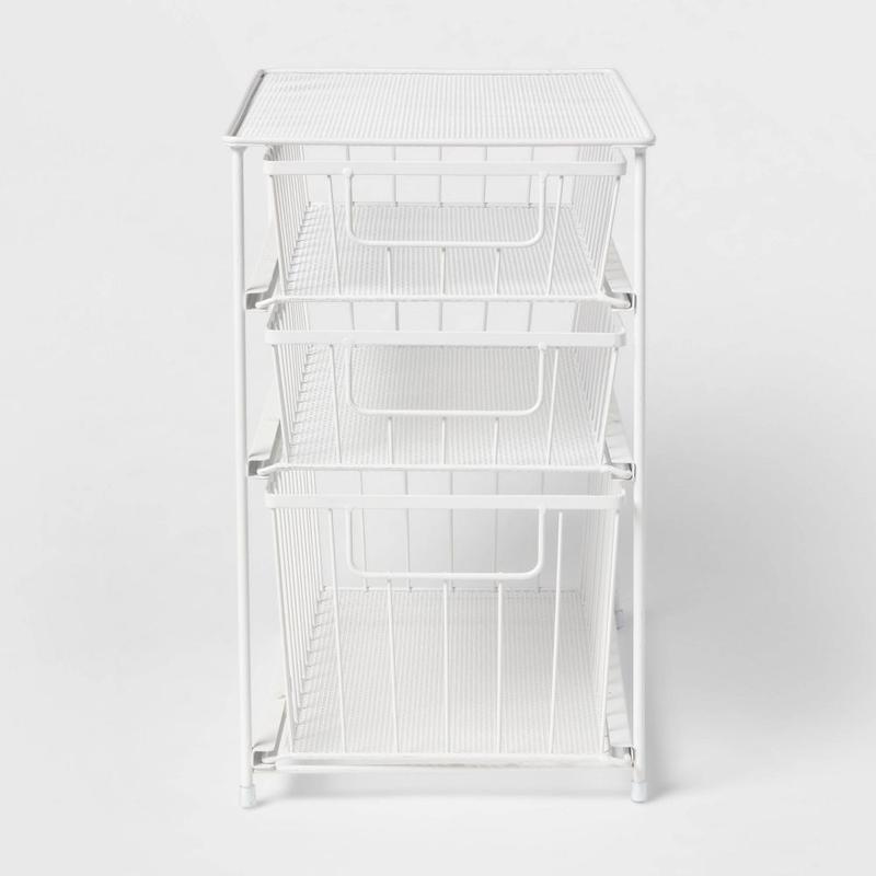 3 Tier Drawer Organizer Matte White - Brightroom