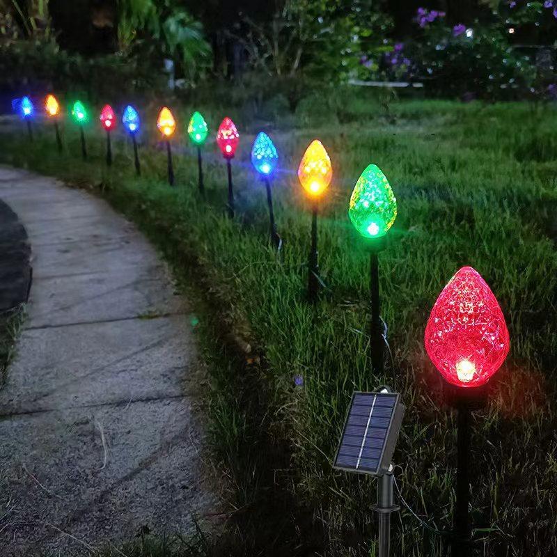 Solar Powered Christmas Light, 12pcs set Outdoor Christmas Decorations,  Garden Decorations Waterproof Solar Light for Garden Lawn Pathway Yard Walkway Patio