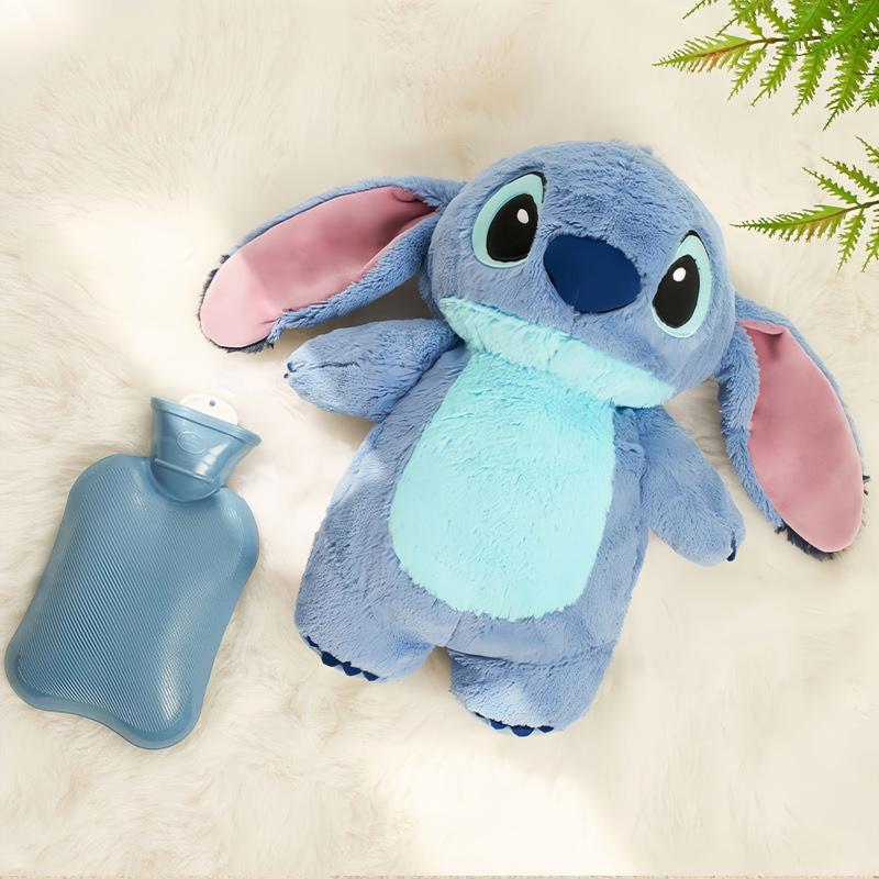 Cuddly plush fill with warm water for period。Anime S　t　i　t　c　h Plush with a Bottle for hot Water Filling