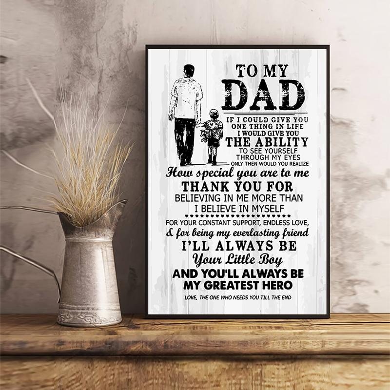 To My Dad From Son Father'day Gift Poster